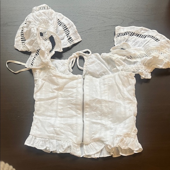 LPA White Ruffled Blouse - Picture 2 of 2